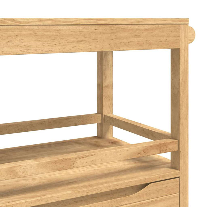 Køkkenvogn FLORO Voks brun 72,5 x 45 x 80 cm Massivt fyrretræ