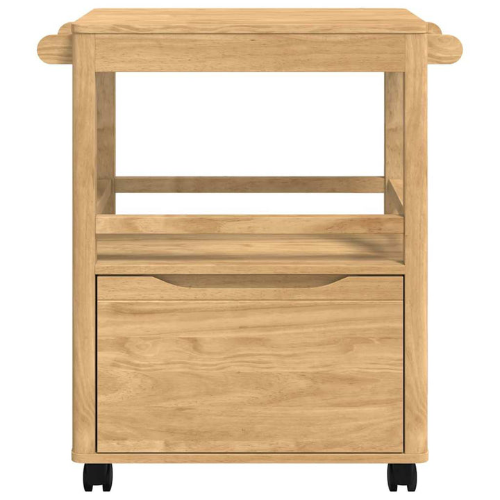 Køkkenvogn FLORO Voks brun 72,5 x 45 x 80 cm Massivt fyrretræ