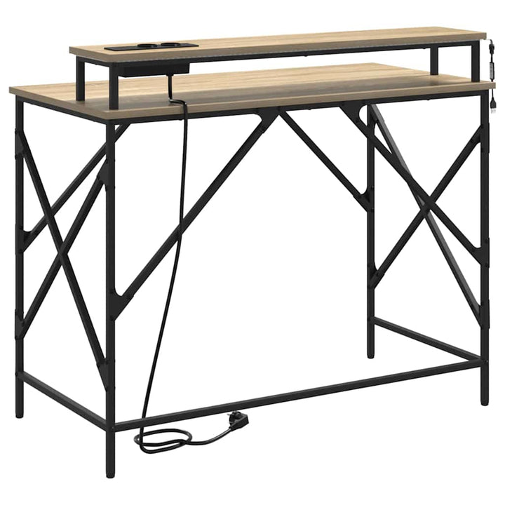 Bord med hylde Sonoma eg 100 x 50 x 86,5 cm Konstrueret træ