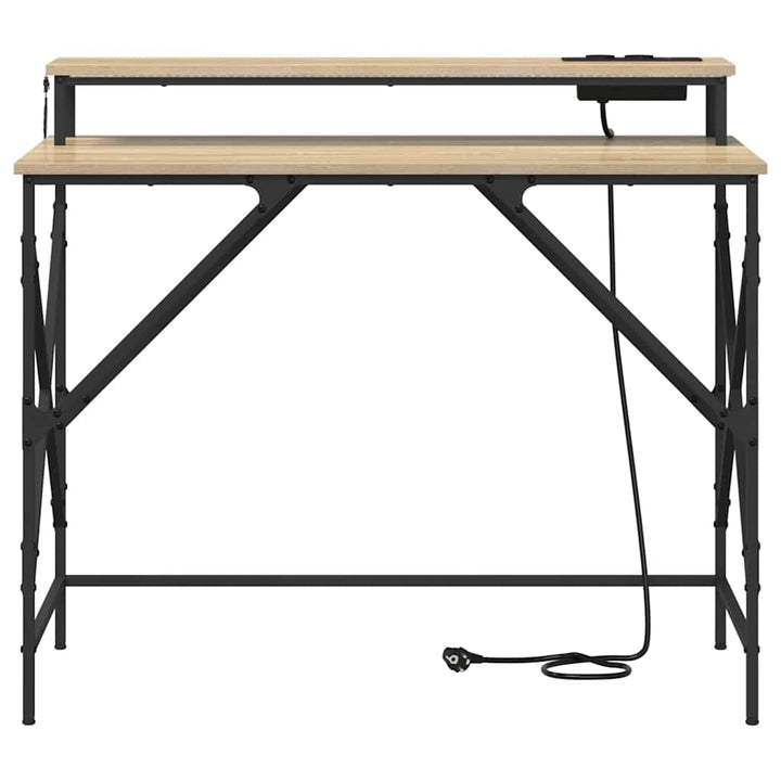 Bord med hylde Sonoma eg 100 x 50 x 86,5 cm Konstrueret træ