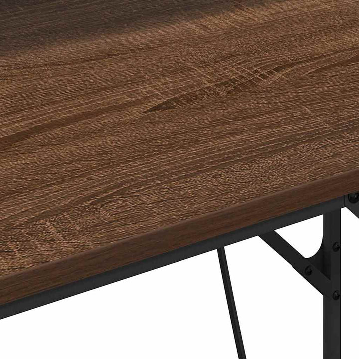 Bord med hylde Brun eg 100 x 50 x 86,5 cm Konstrueret træ