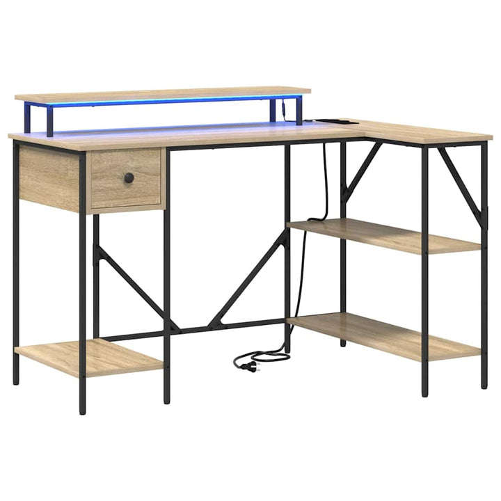 Bord med skuffe Sonoma eg 120 x 79 x 86,5 cm Konstrueret træ
