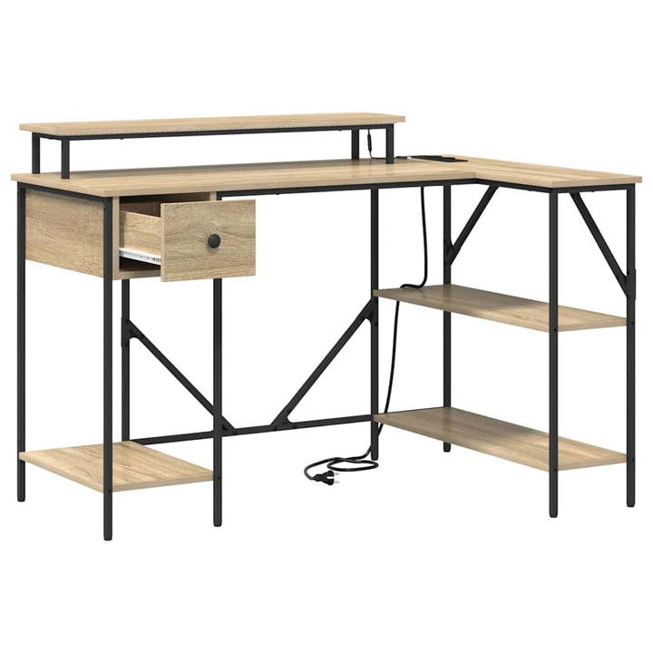 Bord med skuffe Sonoma eg 120 x 79 x 86,5 cm Konstrueret træ