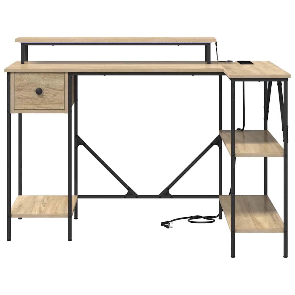 Bord med skuffe Sonoma eg 120 x 79 x 86,5 cm Konstrueret træ