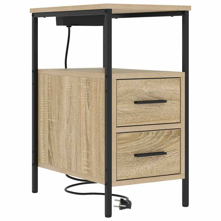 Natskab med skuffe Sonoma eg 30 x 48 x 61 cm Konstrueret træ