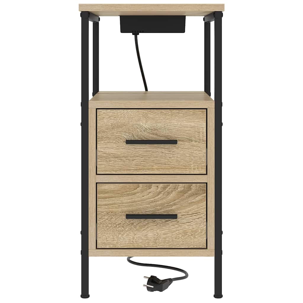 Natskab med skuffe Sonoma eg 30 x 48 x 61 cm Konstrueret træ