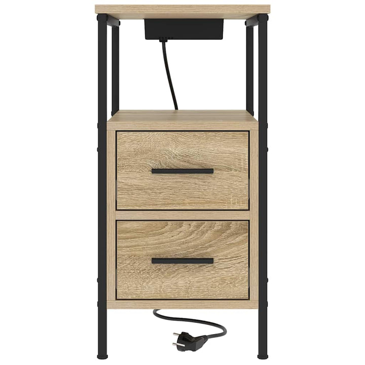 Natskab med skuffe Sonoma eg 30 x 48 x 61 cm Konstrueret træ