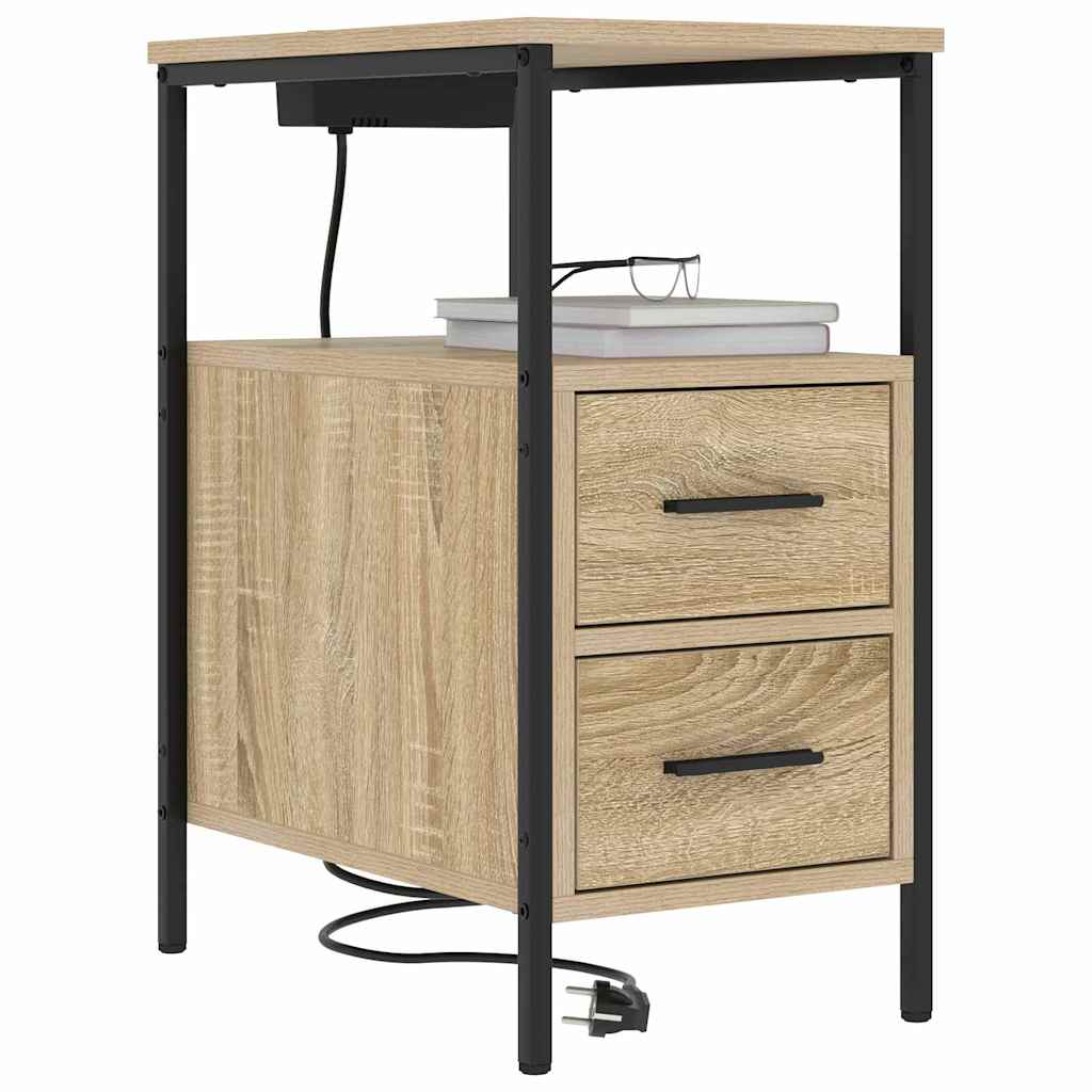 Natskab med skuffe Sonoma eg 30 x 48 x 61 cm Konstrueret træ