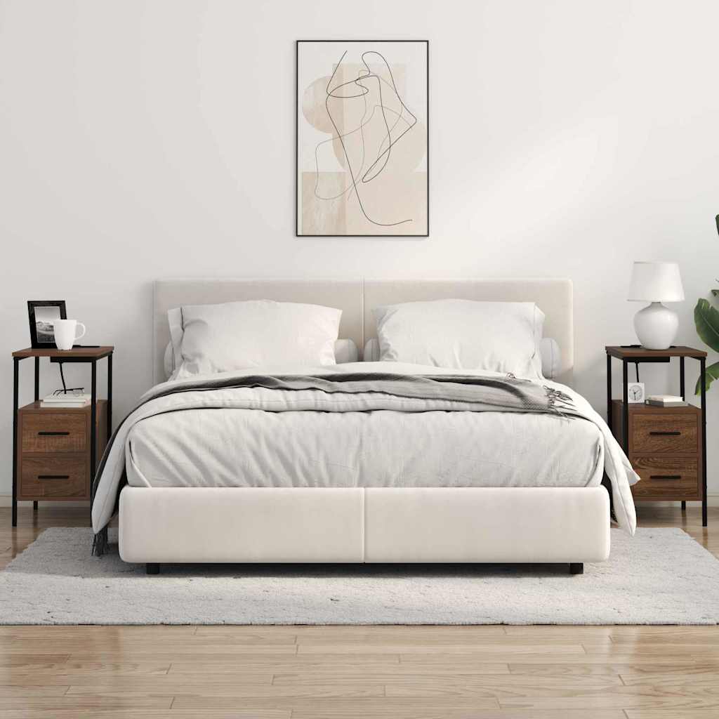 Natskab 2 pcs Brun eg 30 x 48 x 61 cm Konstrueret træ