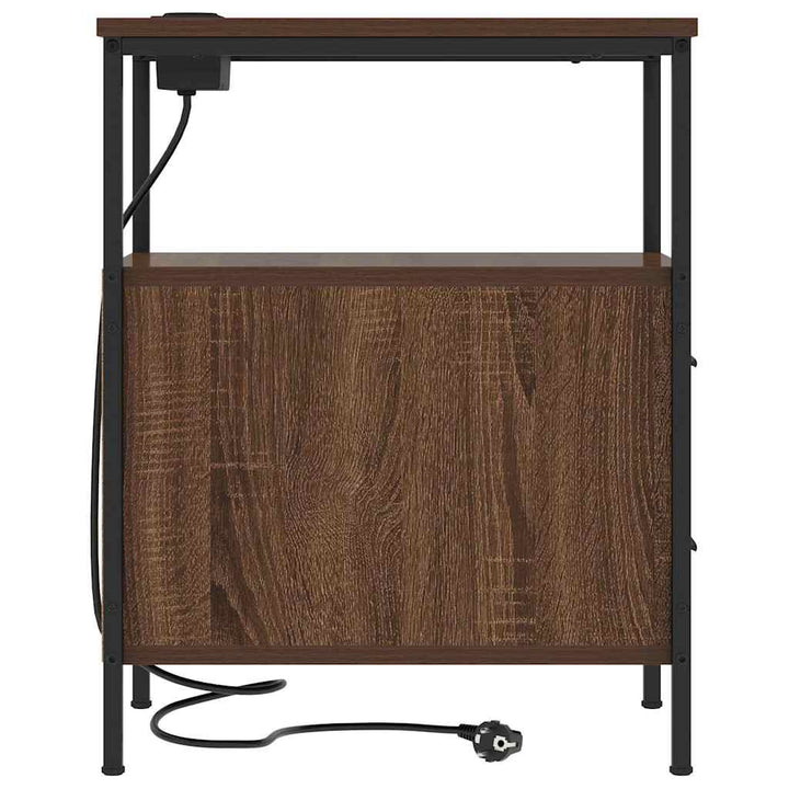 Natskab 2 pcs Brun eg 30 x 48 x 61 cm Konstrueret træ