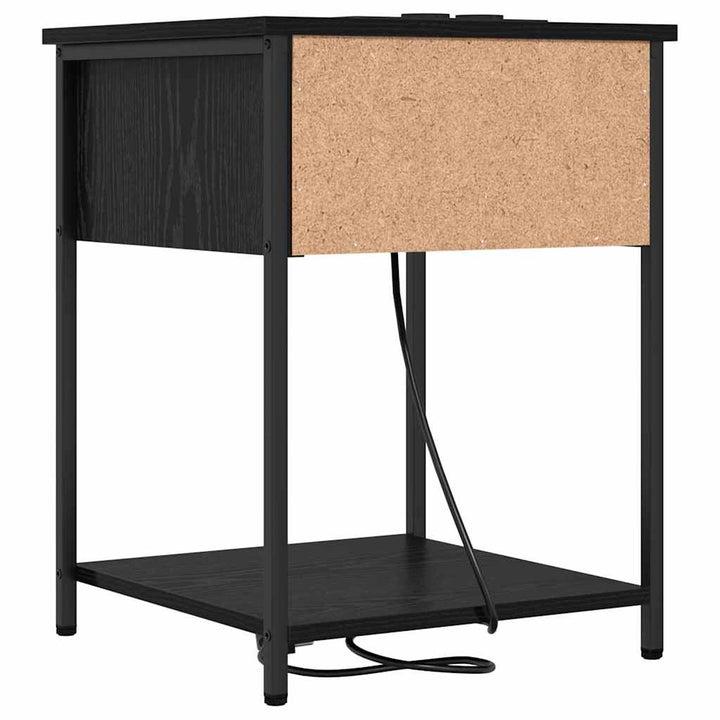 Natskab med skuffe Sort eg 42 x 41 x 56 cm Konstrueret træ
