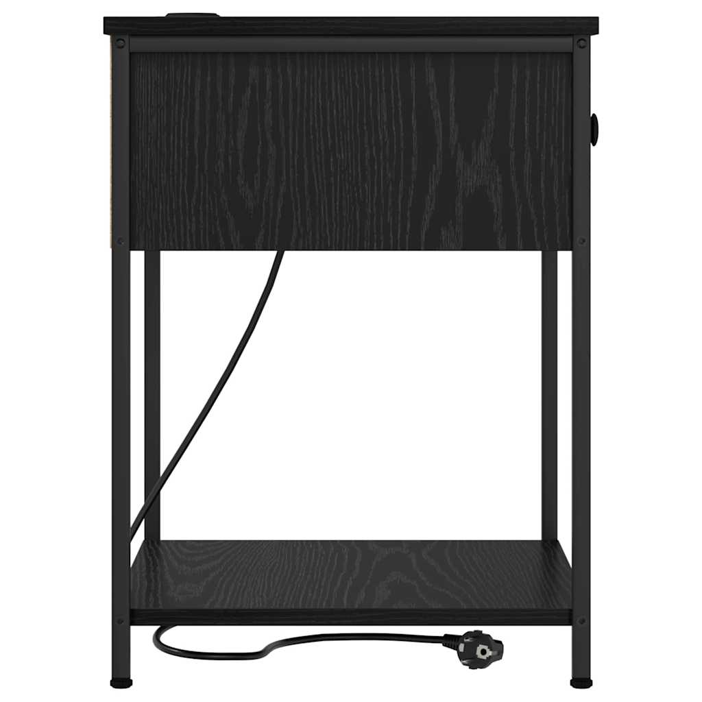 Natskab med skuffe Sort eg 42 x 41 x 56 cm Konstrueret træ