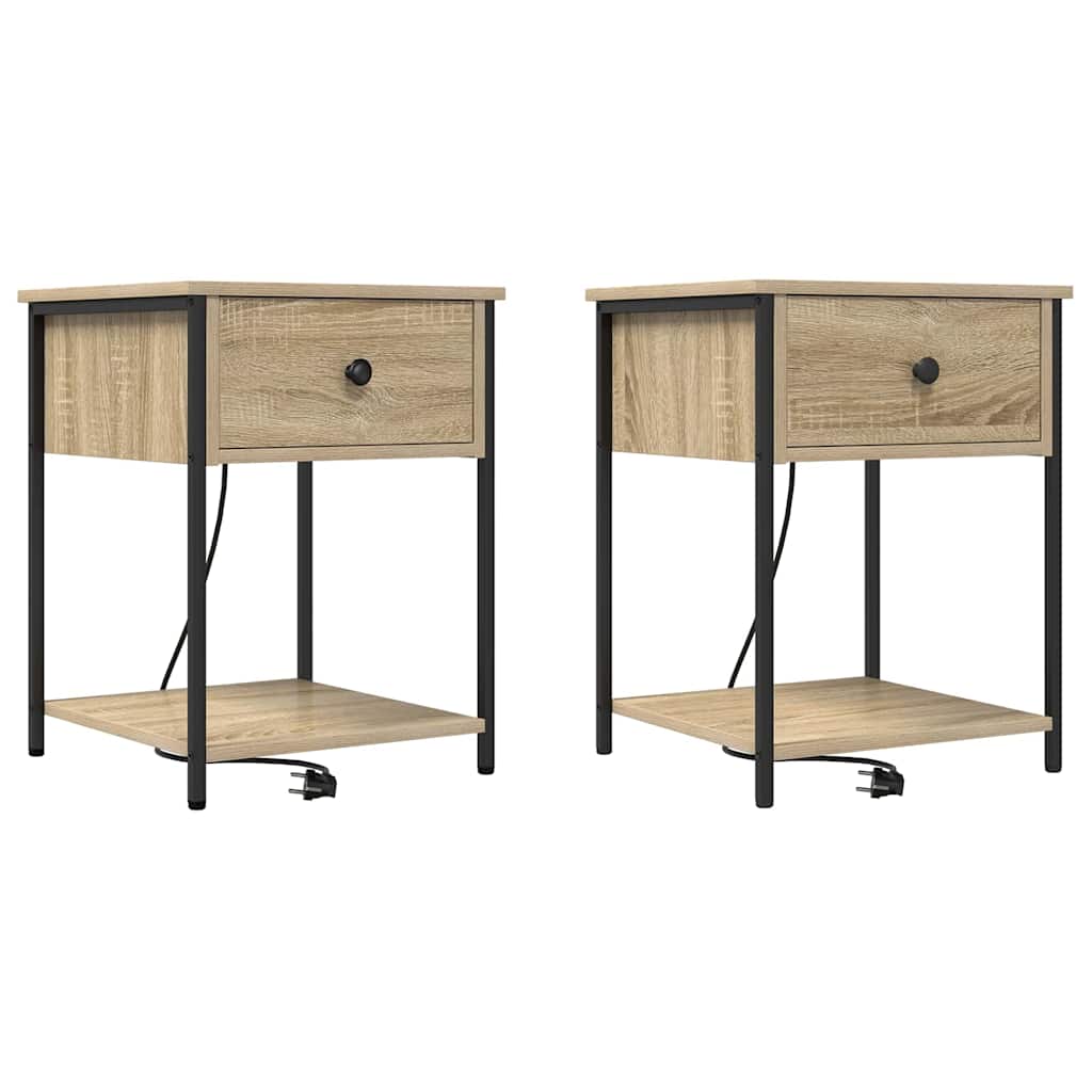 Natskab 2 pcs Sonoma eg 42 x 41 x 56 cm Konstrueret træ