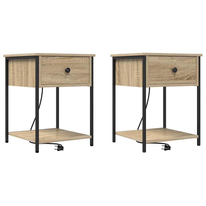 Natskab 2 pcs Sonoma eg 42 x 41 x 56 cm Konstrueret træ