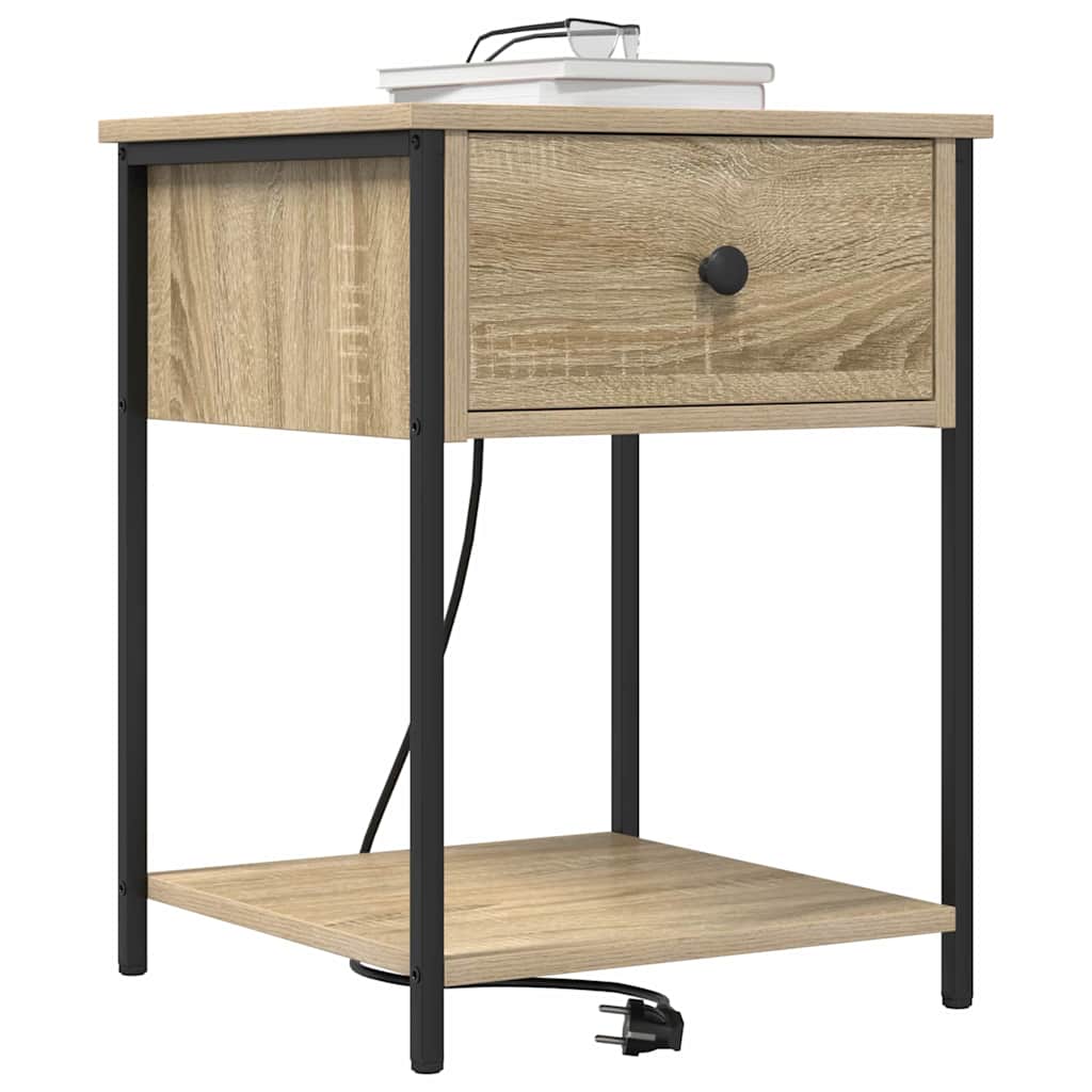 Natskab 2 pcs Sonoma eg 42 x 41 x 56 cm Konstrueret træ