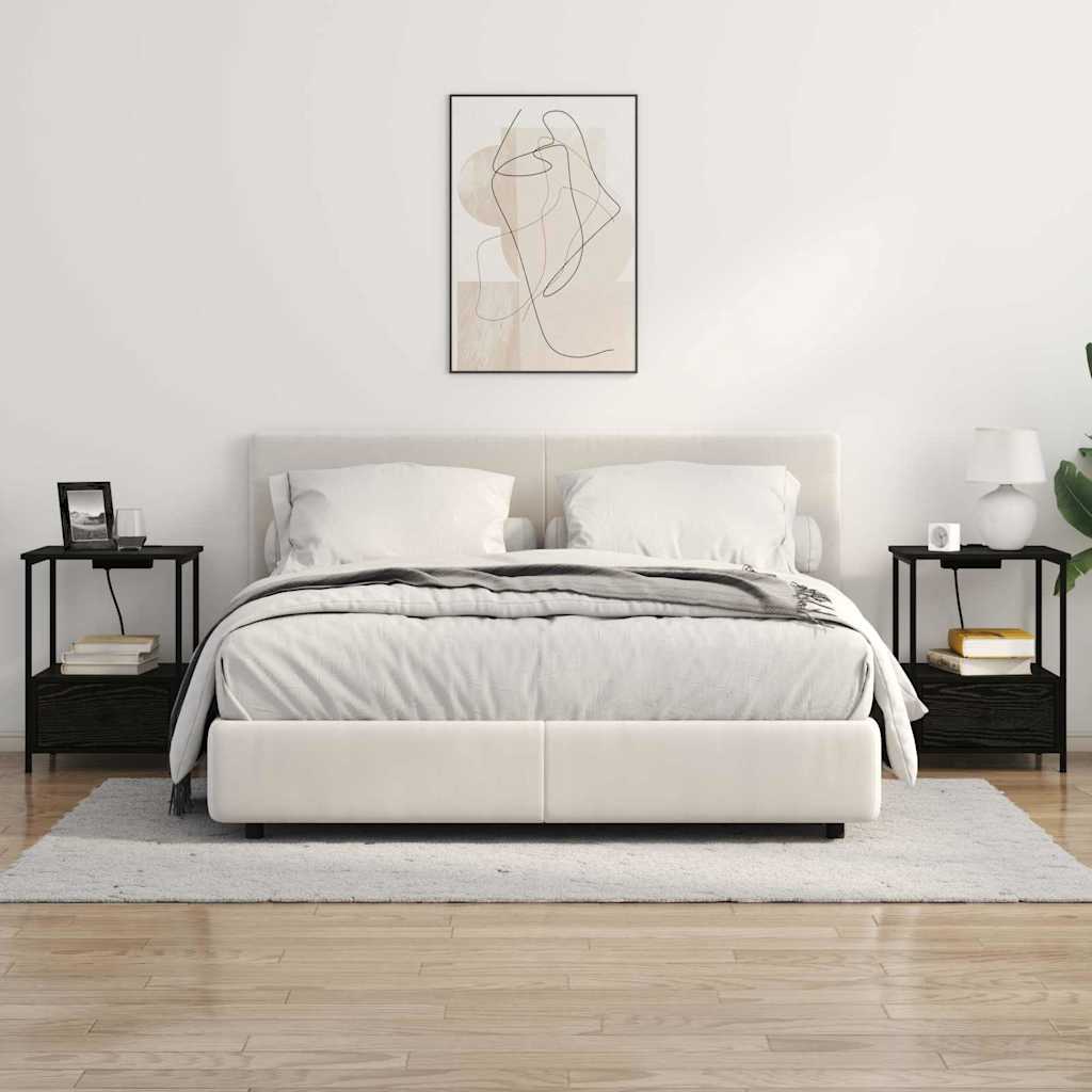 Natskab 2 stk. Sort eg 42 x 41 x 56 cm Konstrueret træ