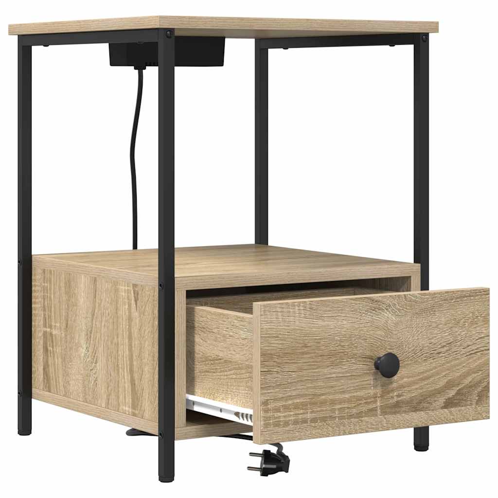 Natskab 2 pcs Sonoma eg 42 x 41 x 56 cm Konstrueret træ