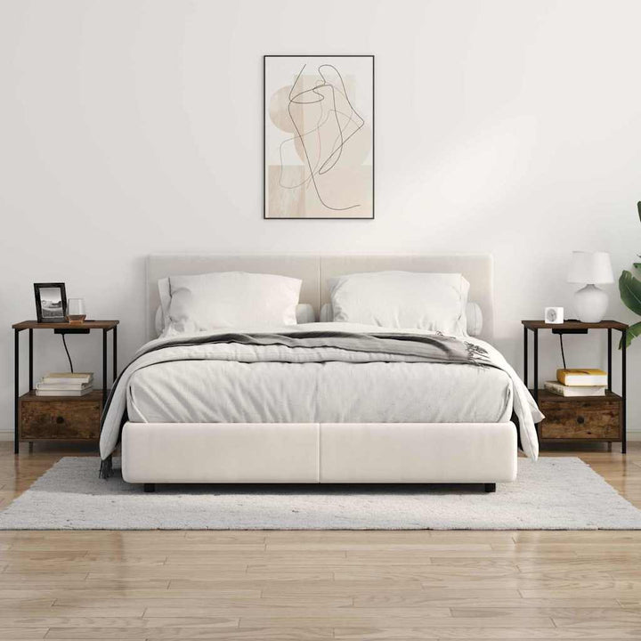 Natskab Røget eg 42 x 41 x 56 cm Konstrueret træ