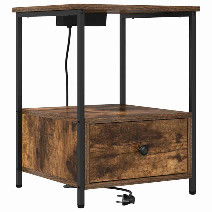 Natskab Røget eg 42 x 41 x 56 cm Konstrueret træ
