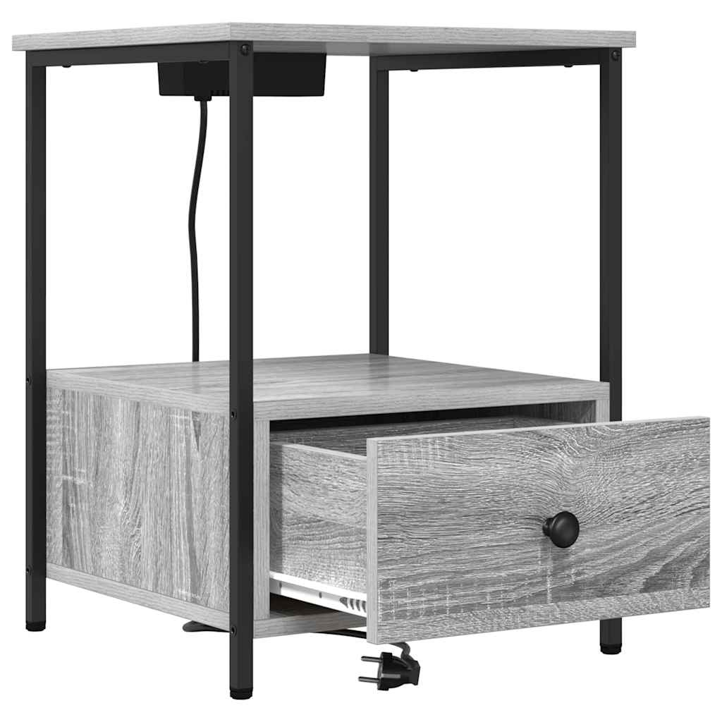 Natskab 2 pcs Grå Sonoma 42 x 41 x 56 cm Konstrueret træ
