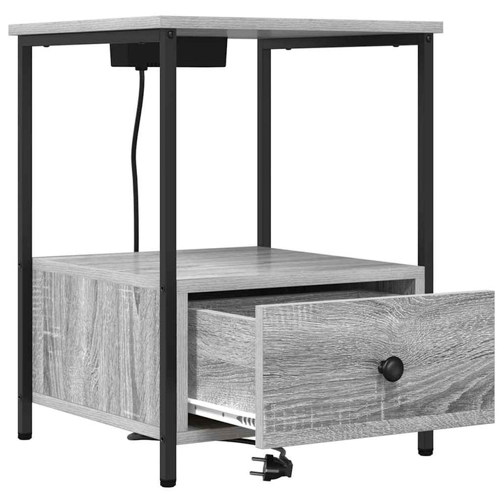 Natskab 2 pcs Grå Sonoma 42 x 41 x 56 cm Konstrueret træ
