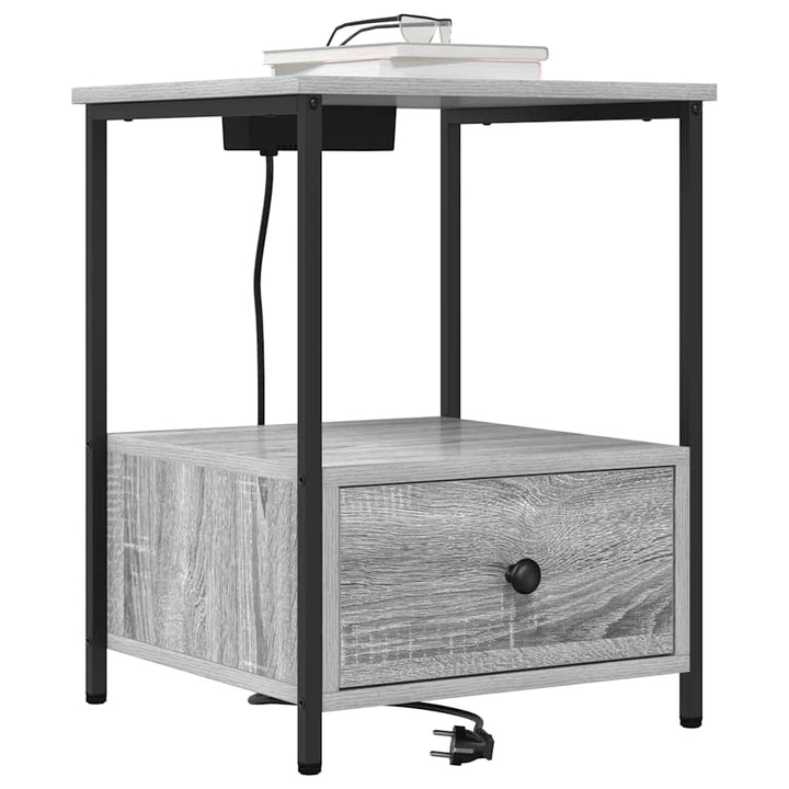 Natskab 2 pcs Grå Sonoma 42 x 41 x 56 cm Konstrueret træ