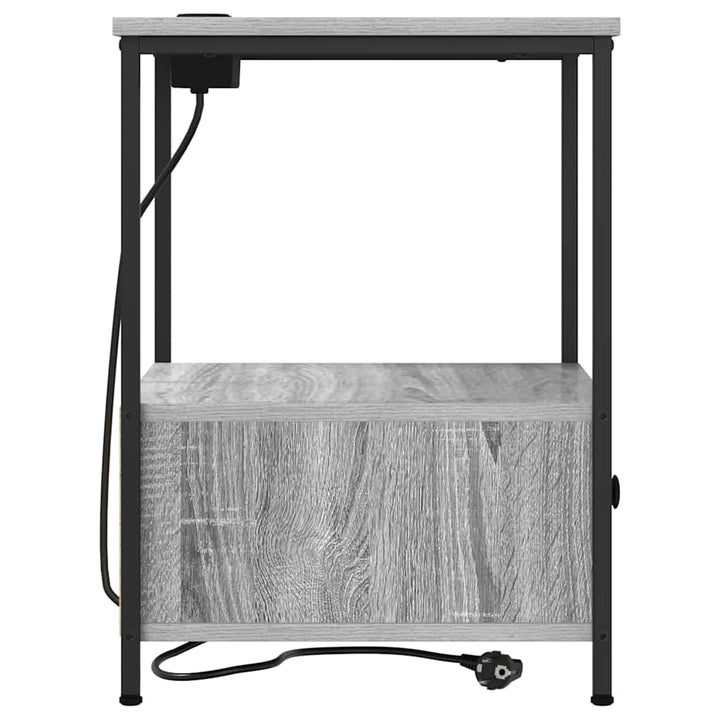 Natskab 2 pcs Grå Sonoma 42 x 41 x 56 cm Konstrueret træ