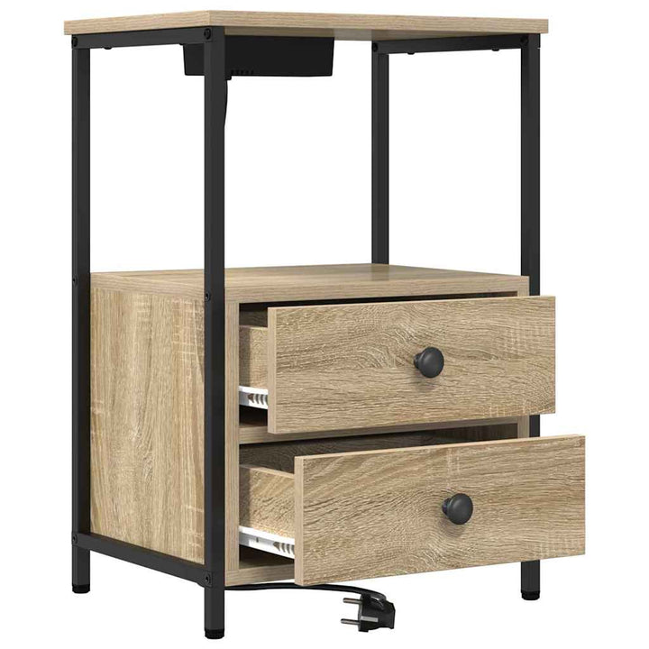 Natskab 2 pcs Sonoma eg 40 x 31 x 60 cm Konstrueret træ