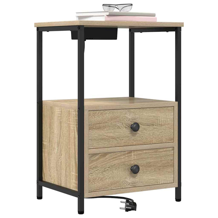 Natskab 2 pcs Sonoma eg 40 x 31 x 60 cm Konstrueret træ