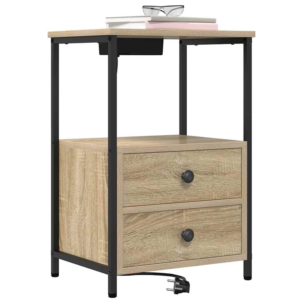 Natskab 2 pcs Sonoma eg 40 x 31 x 60 cm Konstrueret træ