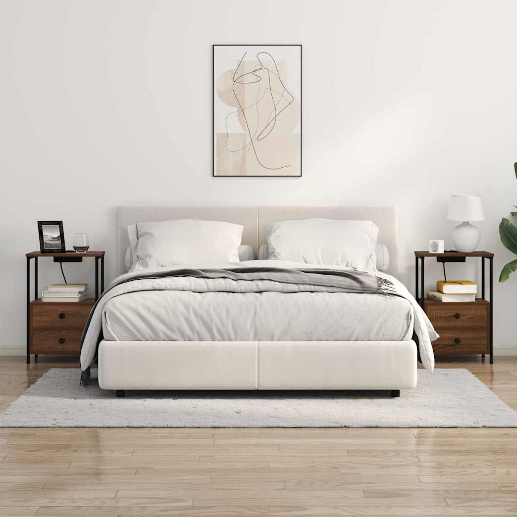 Natskab med skuffe Brun eg 40 x 31 x 60 cm Konstrueret træ