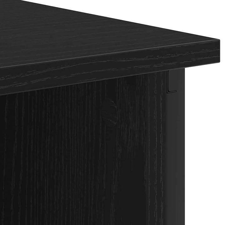 Natskab 2 pcs Sort eg 38 x 31 x 61 cm Konstrueret træ
