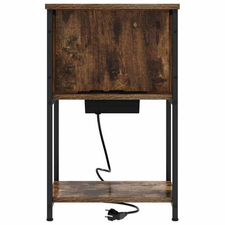 Natskab 2 pcs Røget eg 38 x 31 x 61 cm Konstrueret træ