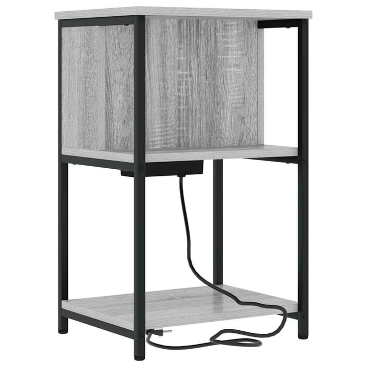 Natskab 2 pcs Grå Sonoma 38 x 31 x 61 cm Konstrueret træ