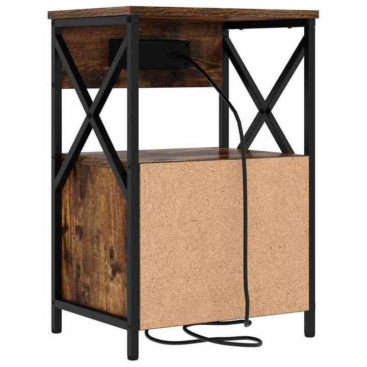 Natskab 2 pcs Røget eg 40 x 31 x 60 cm Konstrueret træ