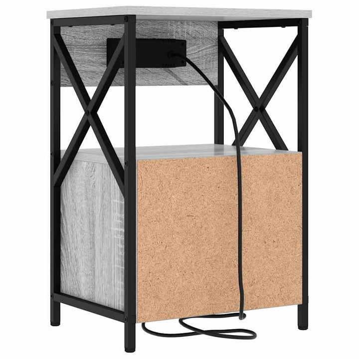 Natskab 2 pcs Grå Sonoma 40 x 31 x 60 cm Konstrueret træ