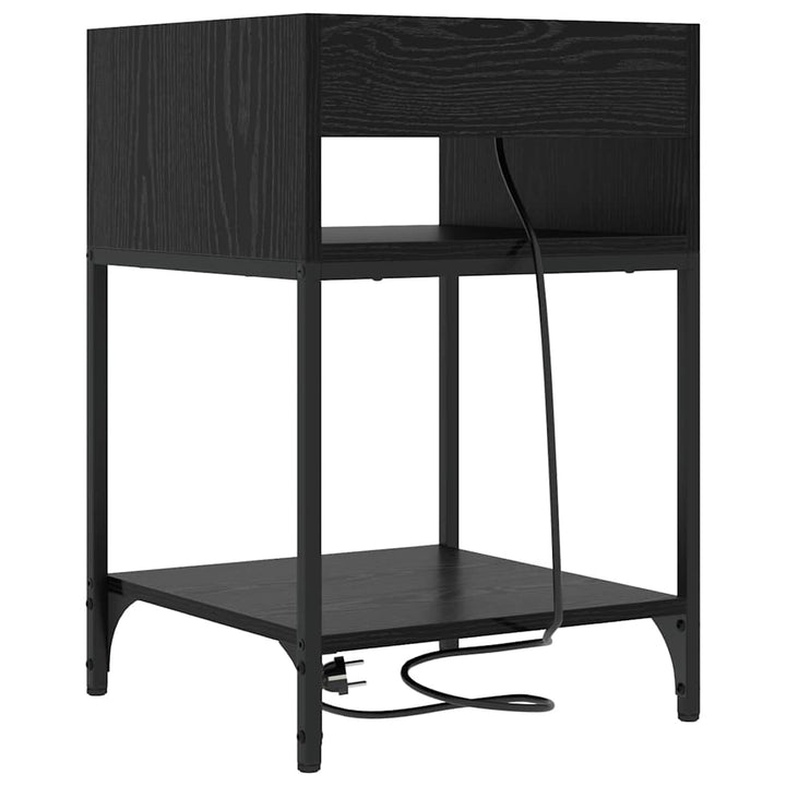 Natskab med hylde Sort eg 40 x 40 x 61 cm Konstrueret træ