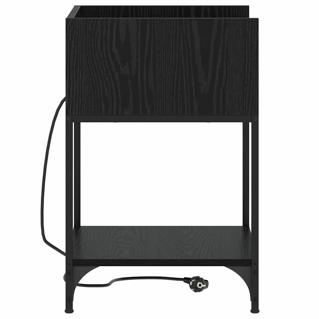 Natskab med hylde Sort eg 40 x 40 x 61 cm Konstrueret træ