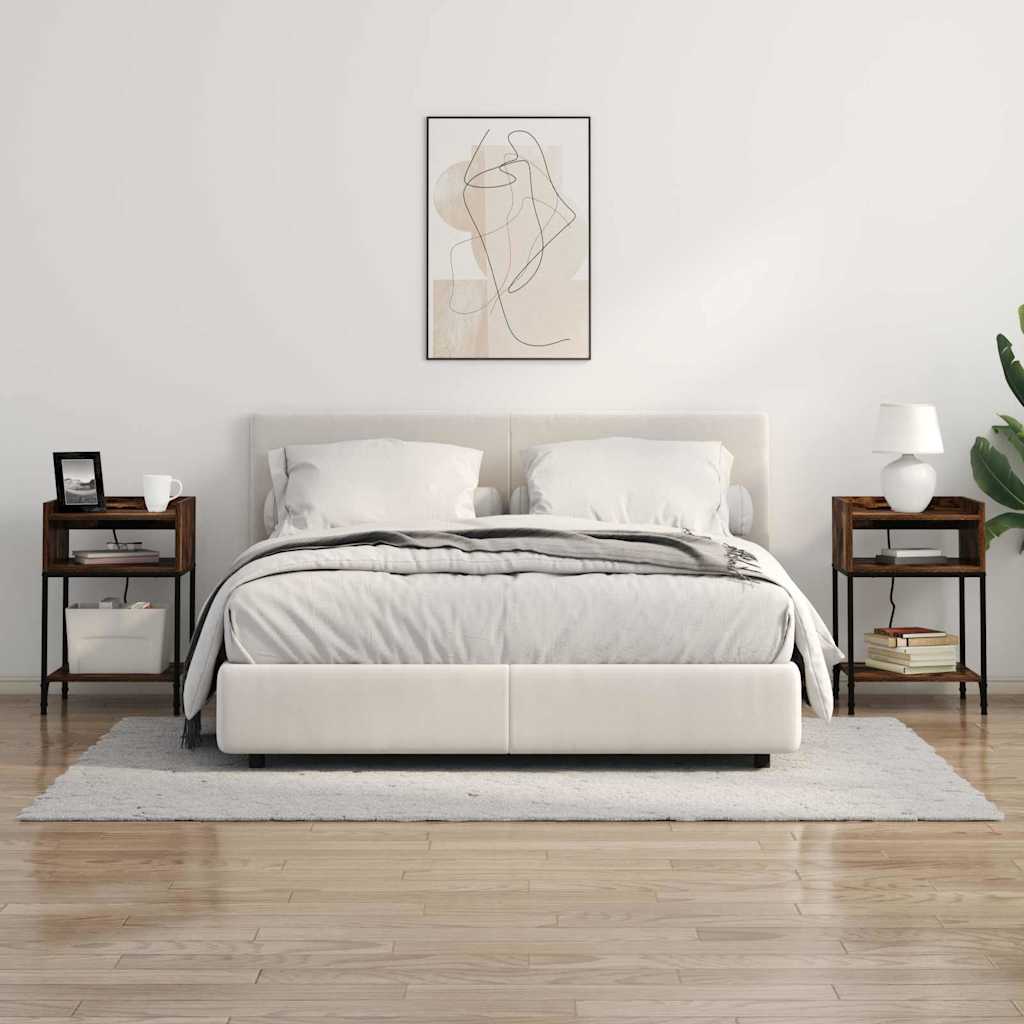 Natskab 2 pcs Røget eg 40 x 40 x 61 cm Konstrueret træ