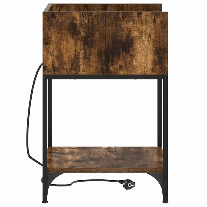Natskab 2 pcs Røget eg 40 x 40 x 61 cm Konstrueret træ