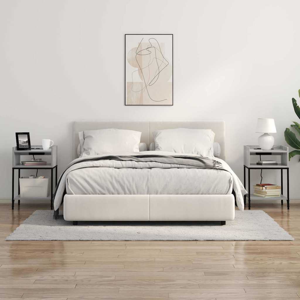 Natskab 2 pcs Grå Sonoma 40 x 40 x 61 cm Konstrueret træ
