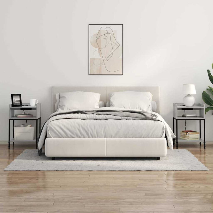 Natskab 2 pcs Grå Sonoma 40 x 40 x 61 cm Konstrueret træ
