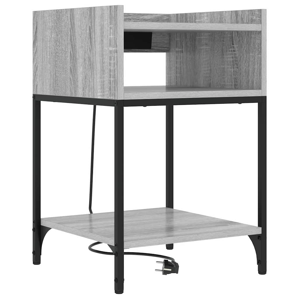 Natskab 2 pcs Grå Sonoma 40 x 40 x 61 cm Konstrueret træ