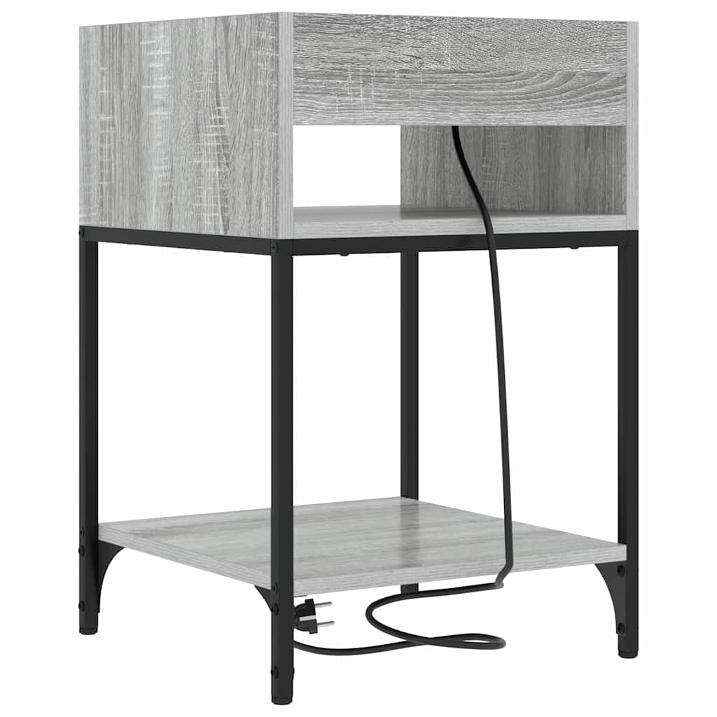 Natskab 2 pcs Grå Sonoma 40 x 40 x 61 cm Konstrueret træ