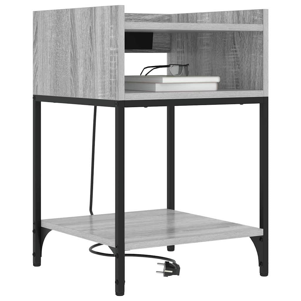 Natskab 2 pcs Grå Sonoma 40 x 40 x 61 cm Konstrueret træ