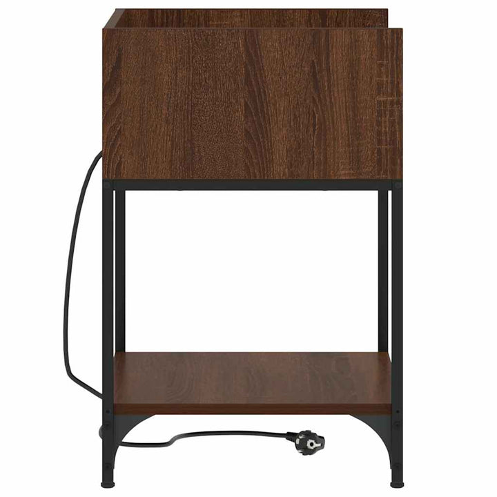 Natskab med hylde 2 pcs Brun eg 40 x 40 x 61 cm Konstrueret træ