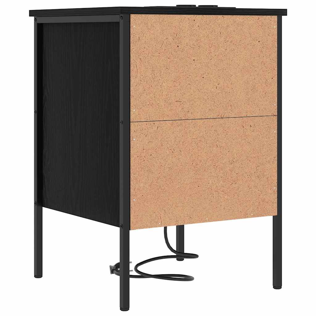 Natskab med skuffe Sort eg 42 x 41 x 61 cm Konstrueret træ