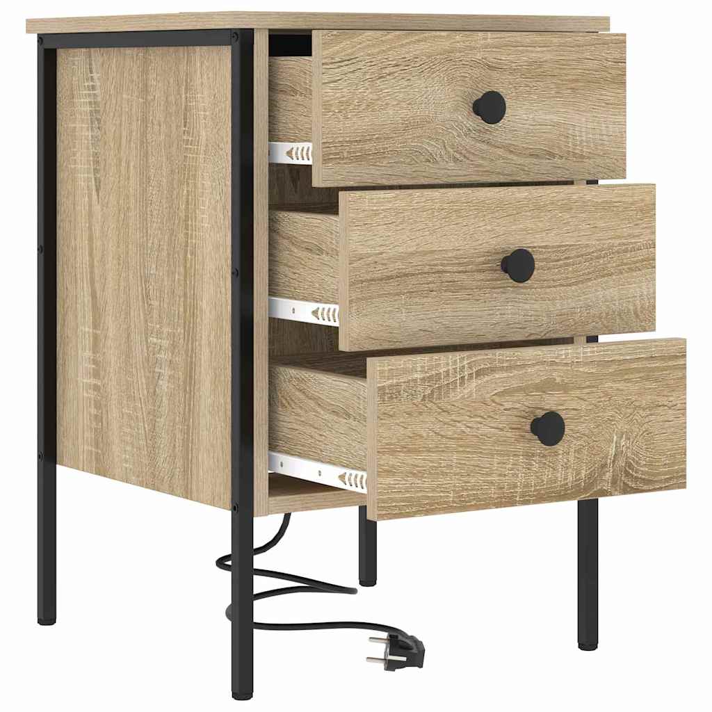 Natskab 2 pcs Sonoma eg 42 x 41 x 61 cm Konstrueret træ