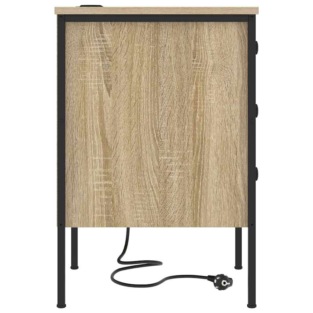 Natskab 2 pcs Sonoma eg 42 x 41 x 61 cm Konstrueret træ