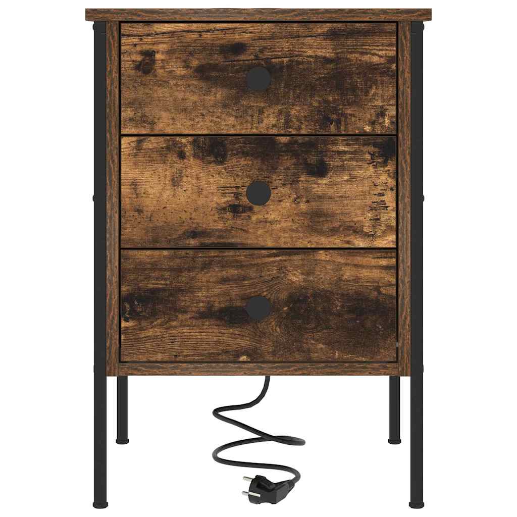 Natskab med skuffe Røget eg 42 x 41 x 61 cm Konstrueret træ